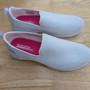 Skechers White Slip-On Sneakers